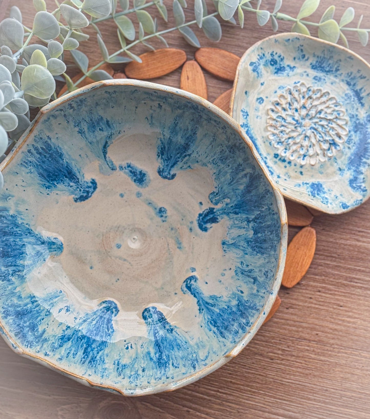 Ocean Mist Serving Bowl