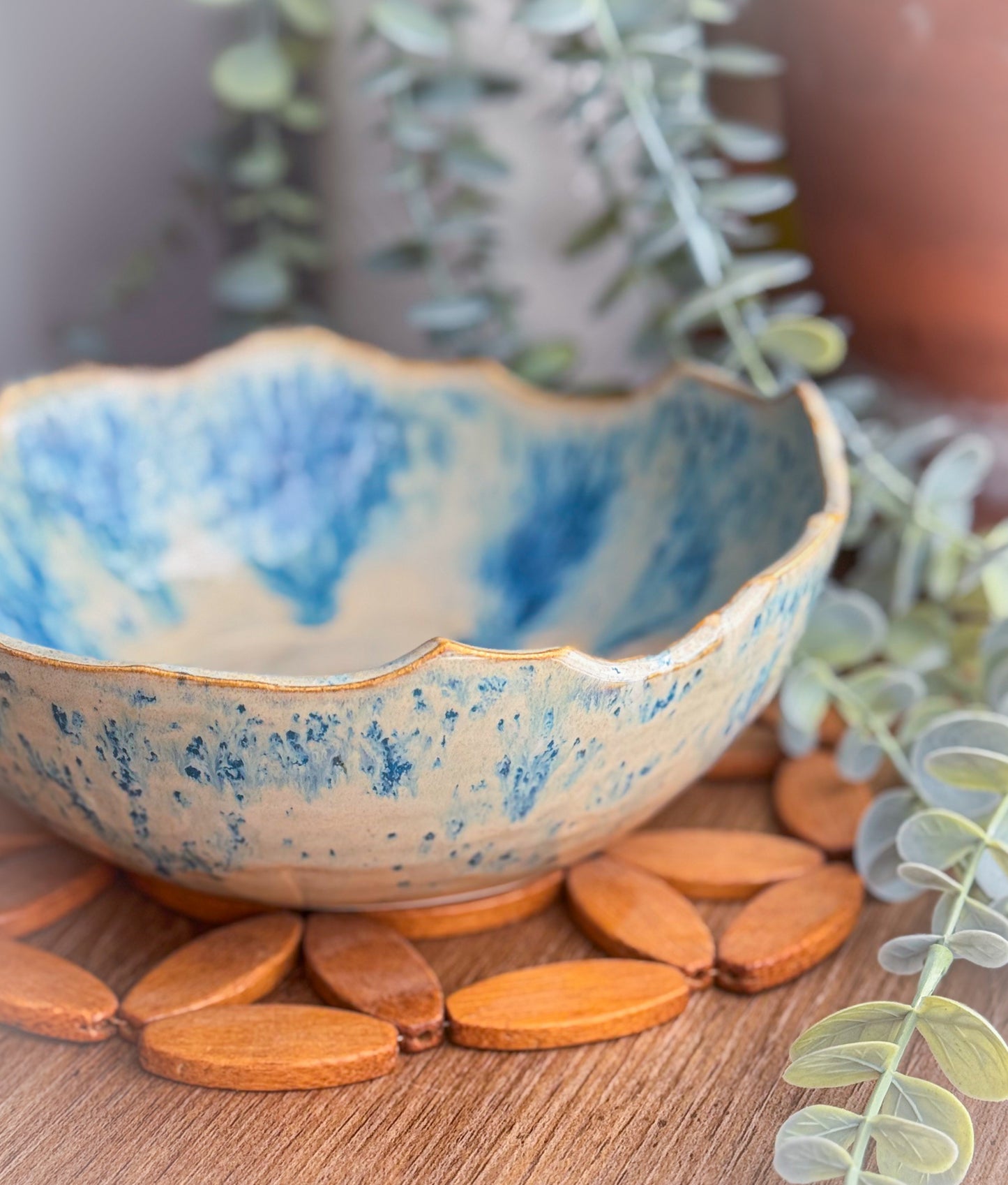 Ocean Mist Serving Bowl