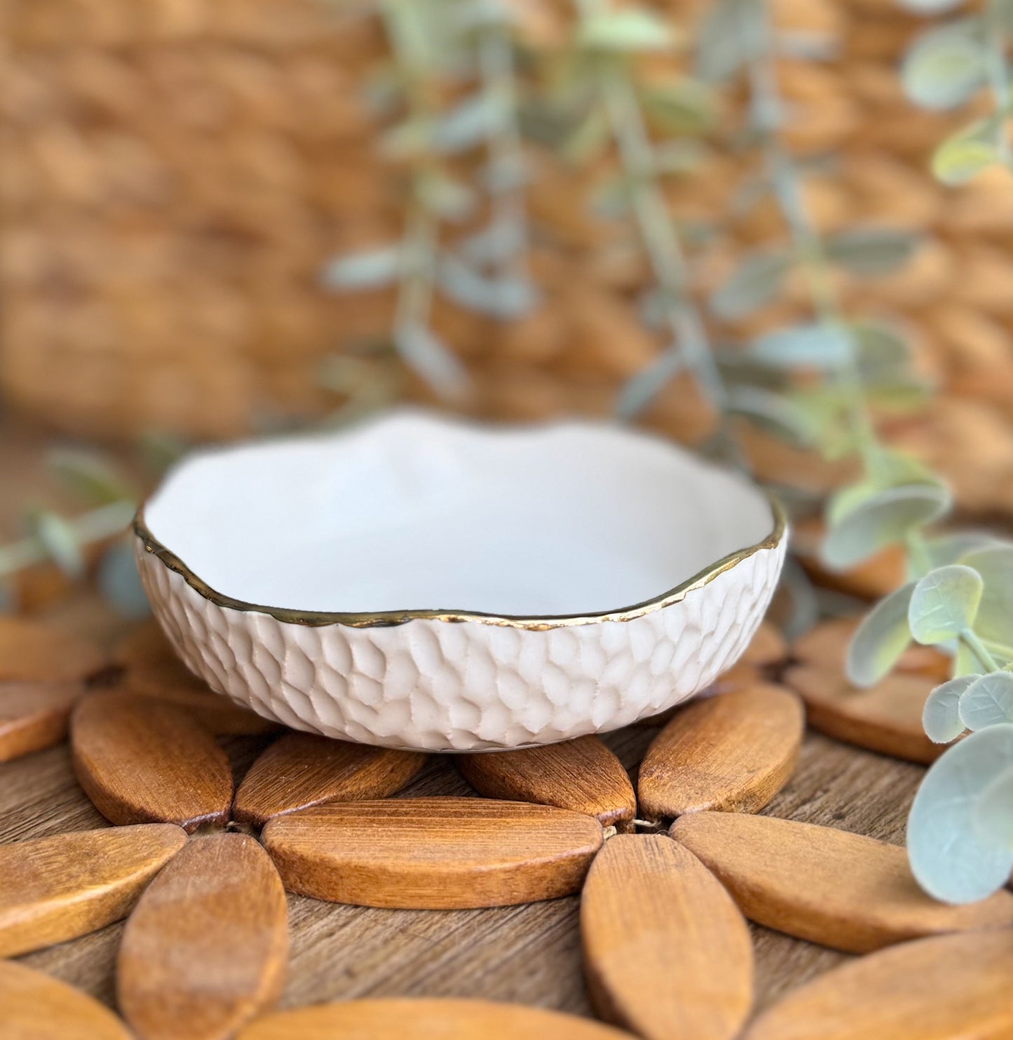 24k Gold Trimmed Accent Dish