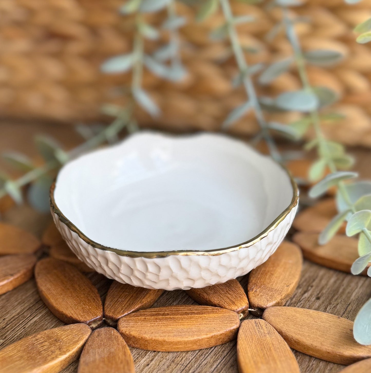 24k Gold Trimmed Accent Dish