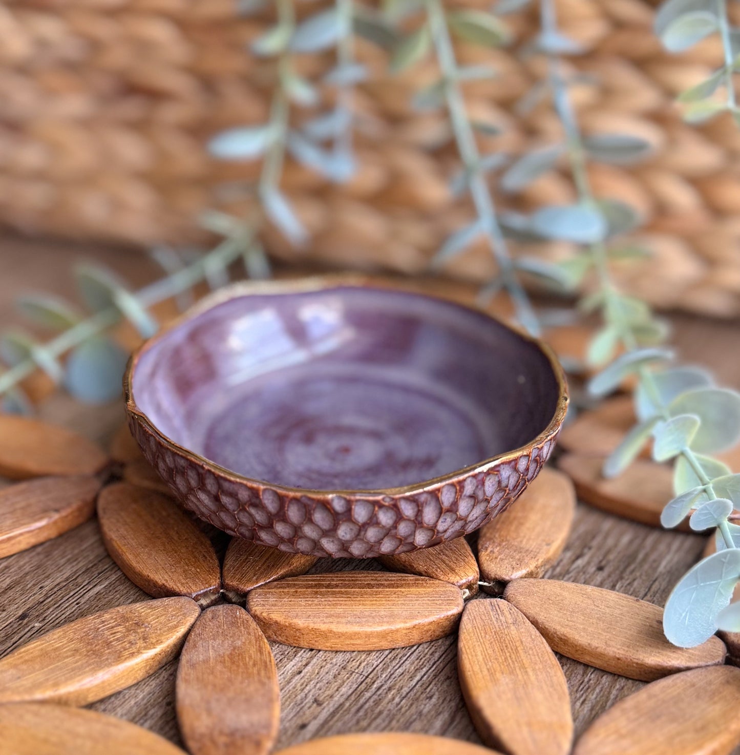 24k Gold Trimmed Accent Dish