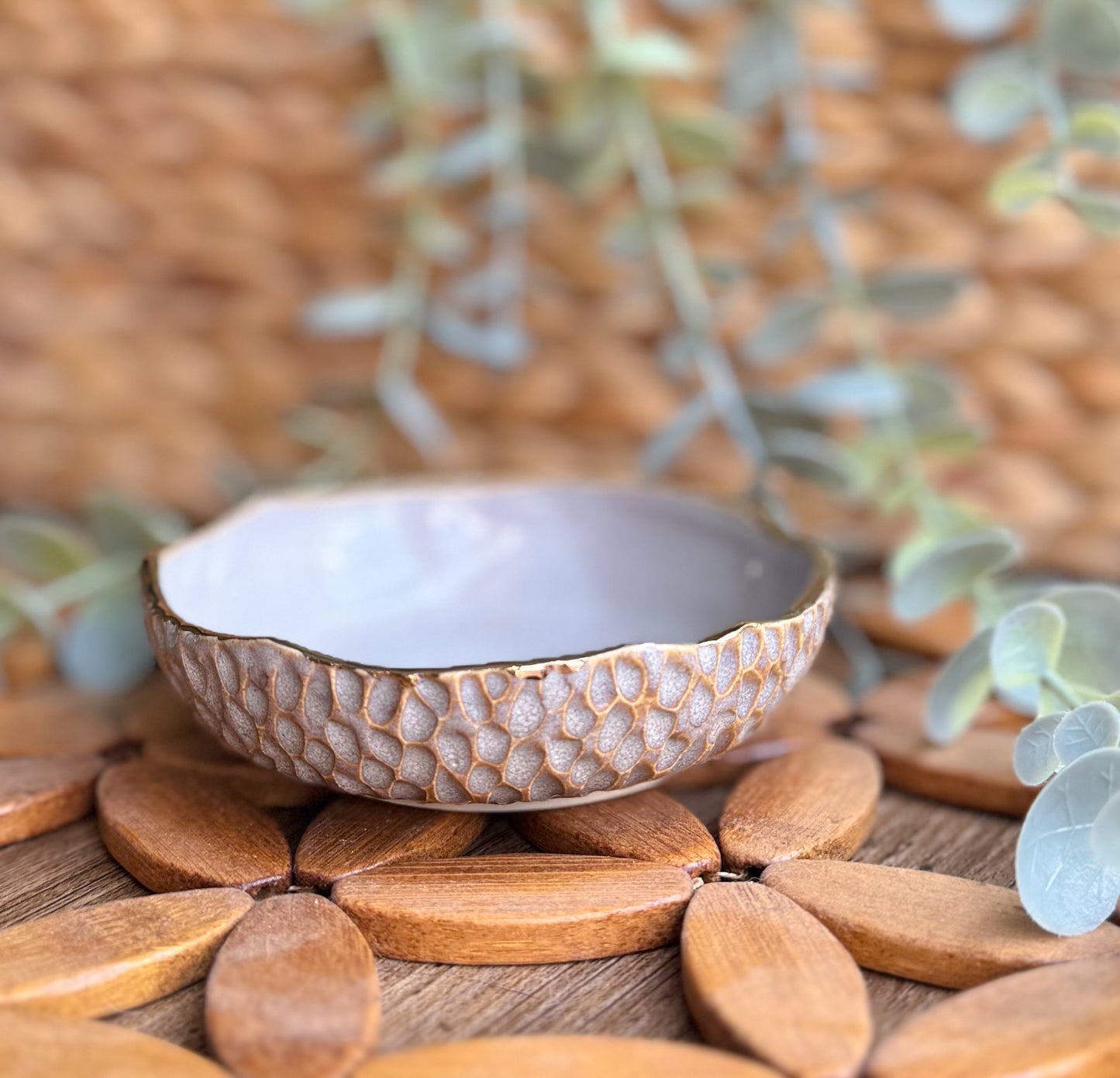 24k Gold Trimmed Accent Dish