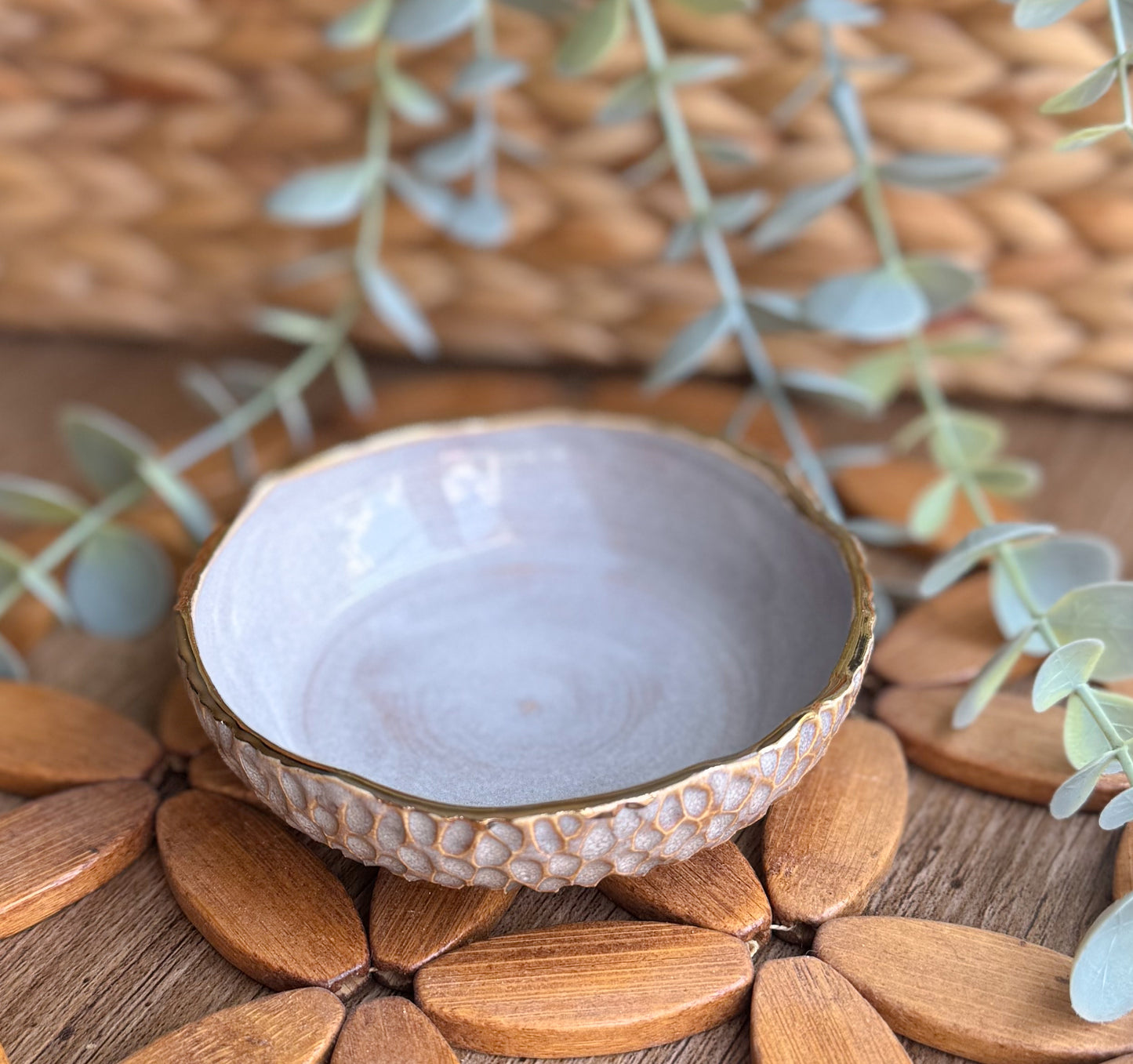 24k Gold Trimmed Accent Dish