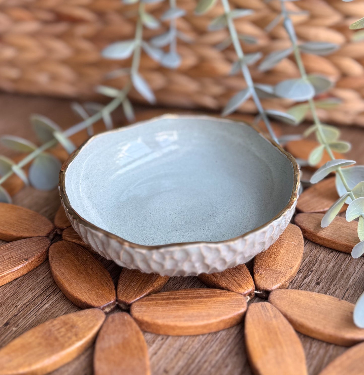 24k Gold Trimmed Accent Dish