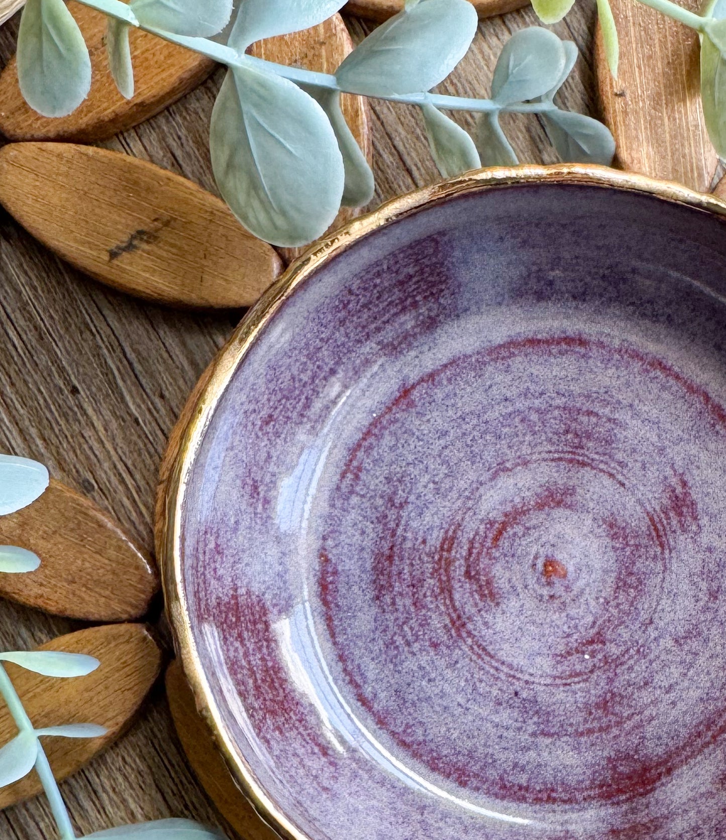 24k Gold Trimmed Accent Dish