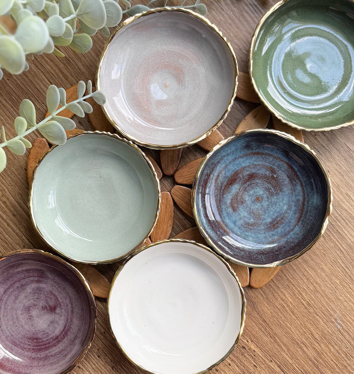 24k Gold Trimmed Accent Dish