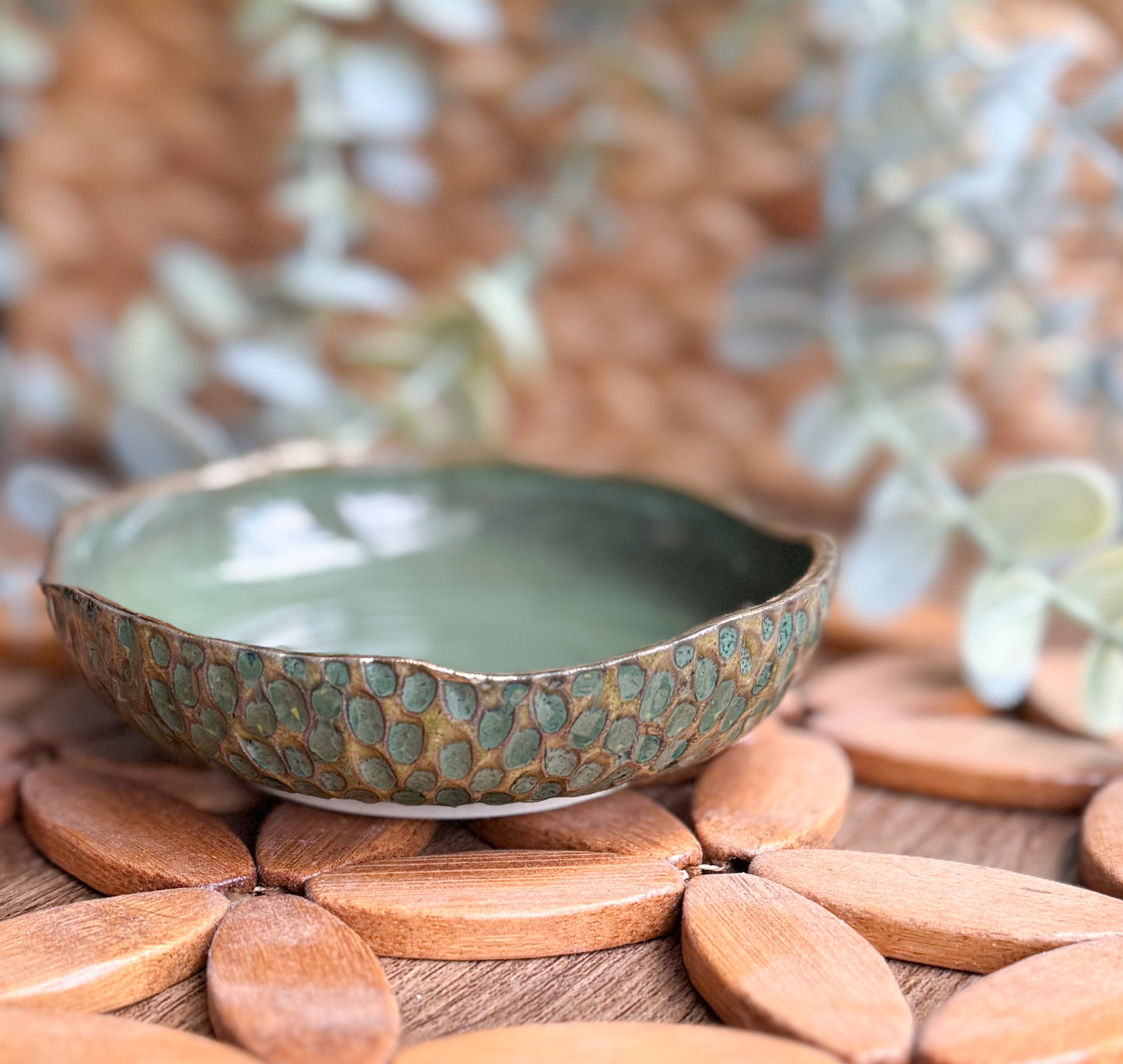 24k Gold Trimmed Accent Dish