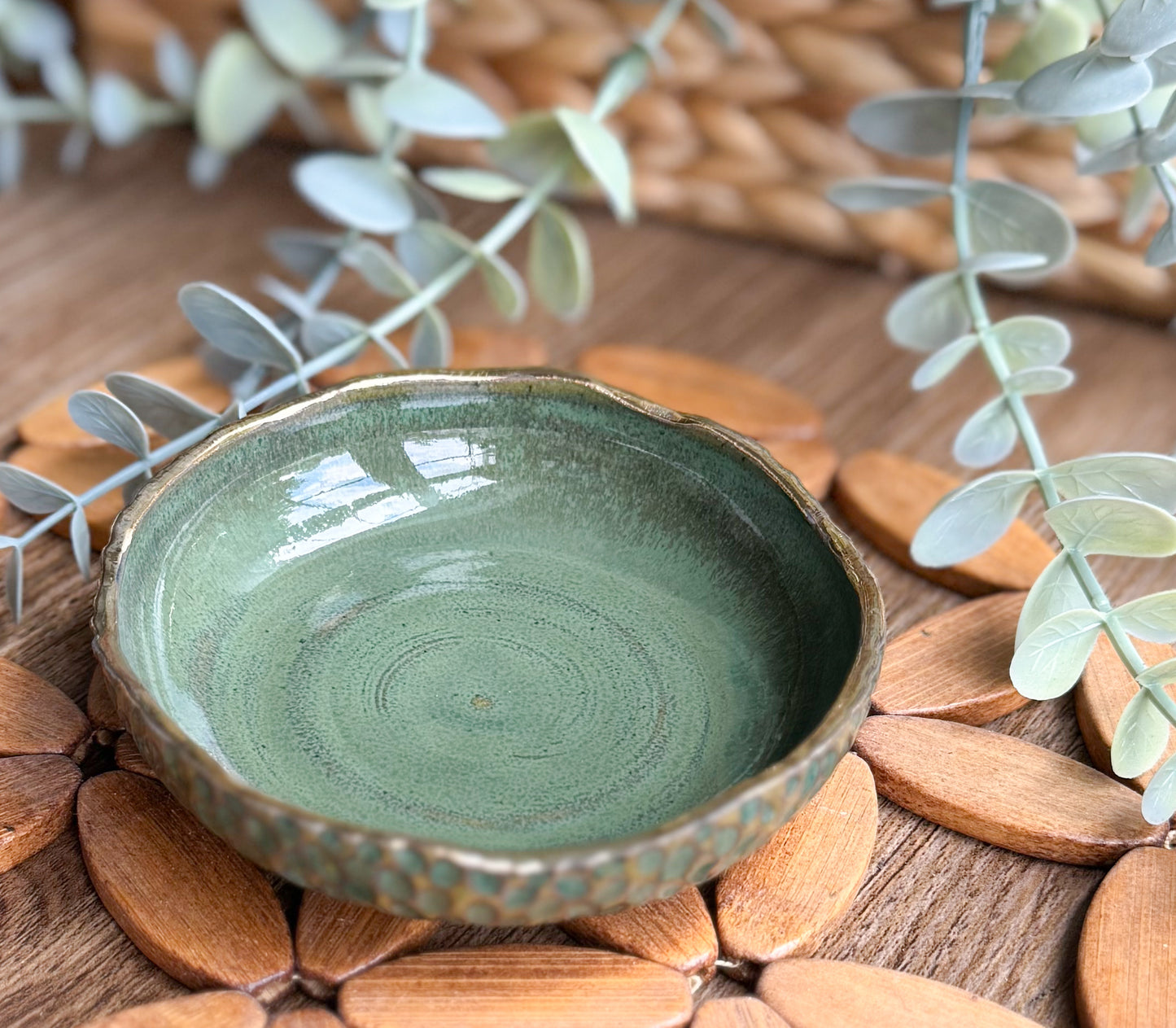 24k Gold Trimmed Accent Dish