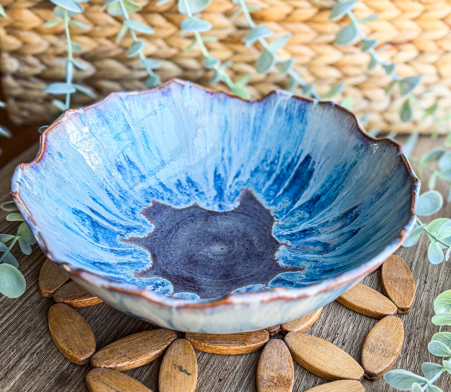 Ocean Tides Serving Bowl