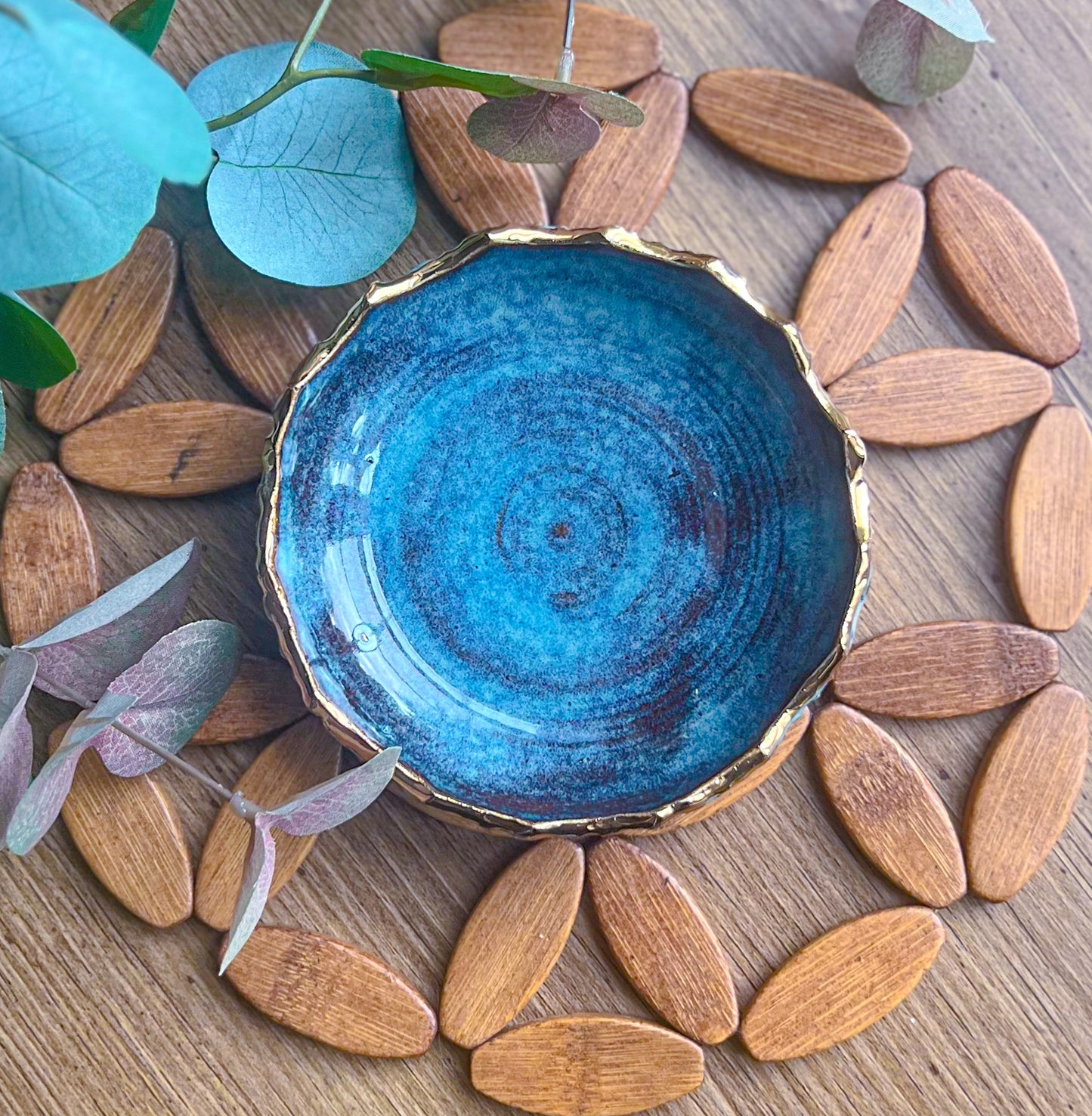 Blue Rutile Trinket Dishes