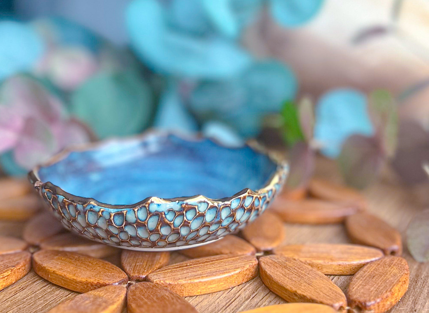 Blue Rutile Trinket Dishes