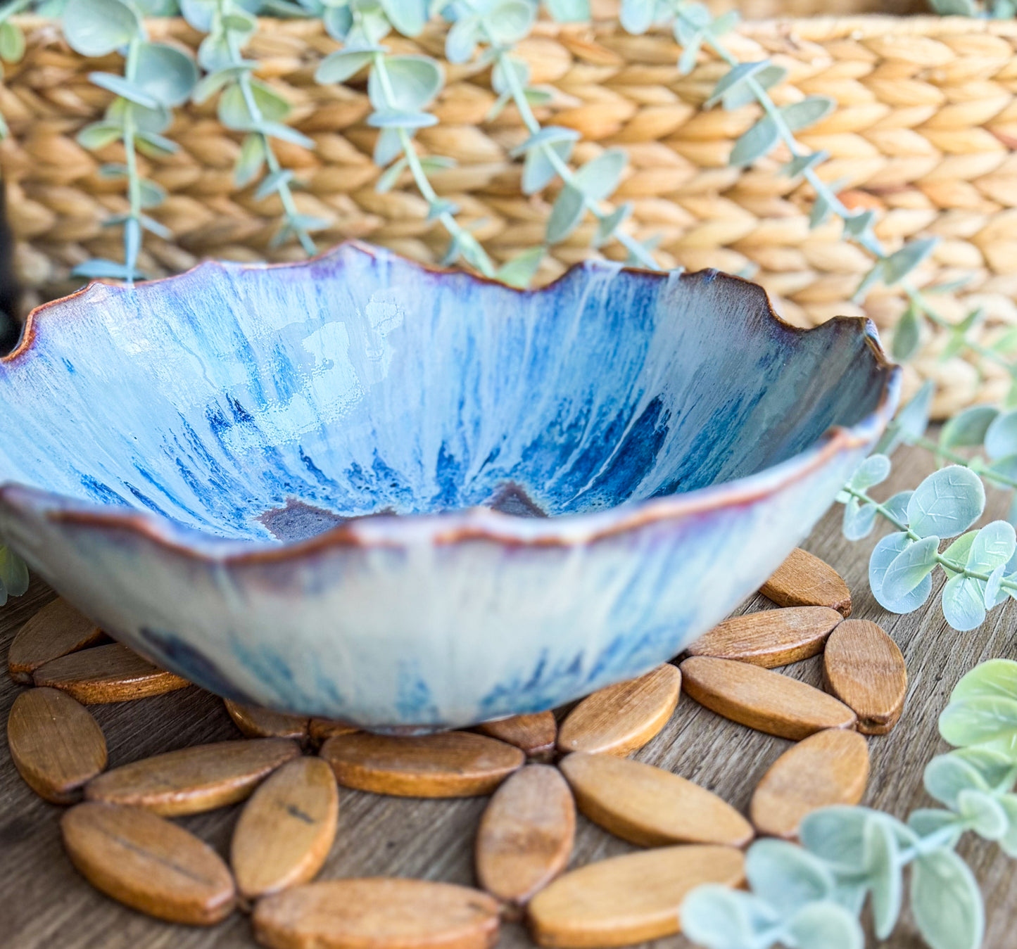 Ocean Tides Serving Bowl