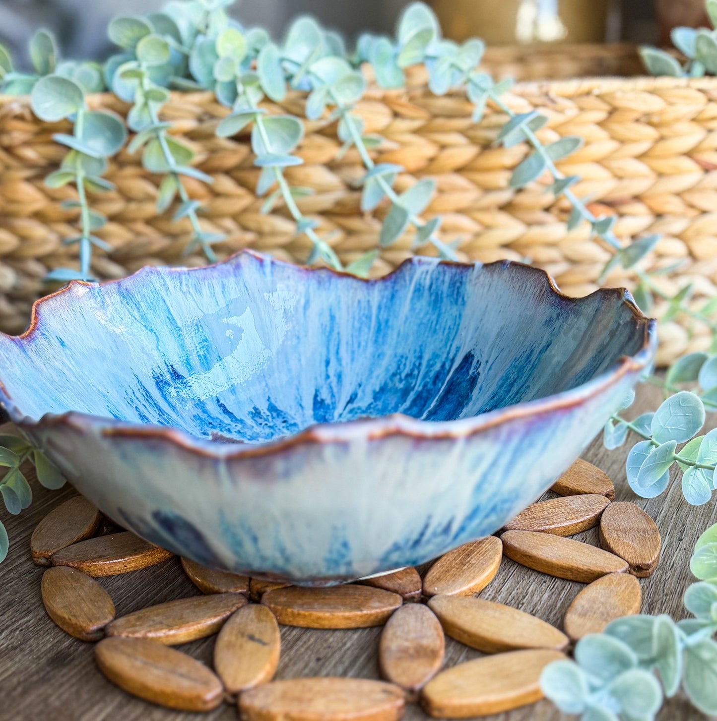 Ocean Tides Serving Bowl
